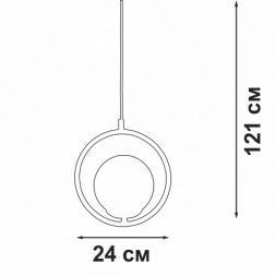 Подвесной светильник Vitaluce V2946-1/1S