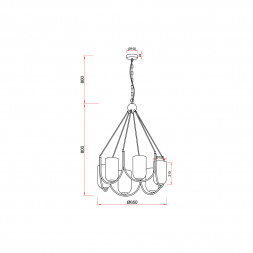 Подвесная люстра Vele Luce Fiamma VL5812P06