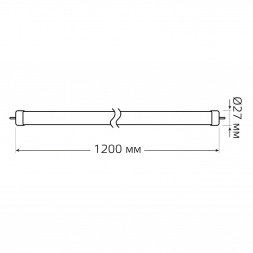 Лампа светодиодная Gauss G13 24W 4000К матовая 93024