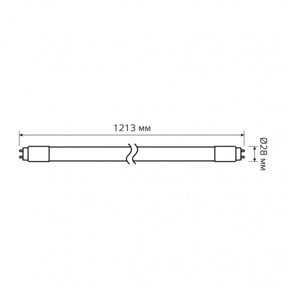 Лампа светодиодная Gauss G13 24W 4000К матовая 93024