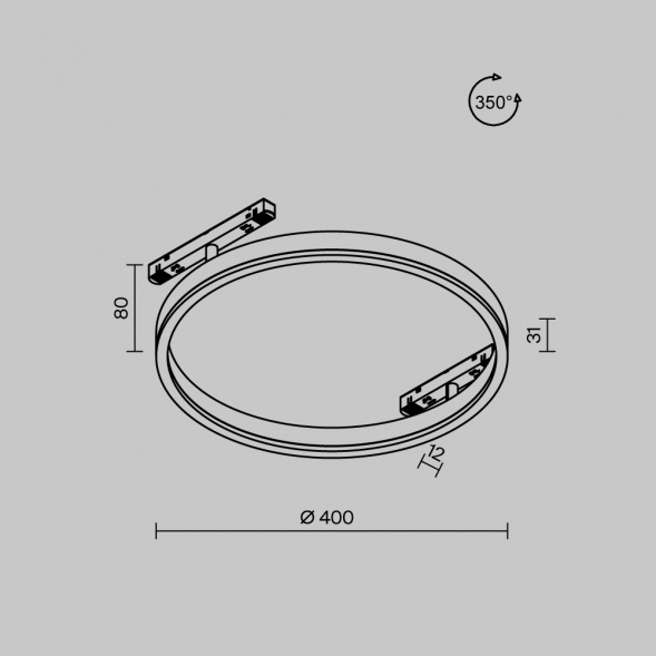 Трековый светильник Maytoni Technical TR227-2-24W4K-B