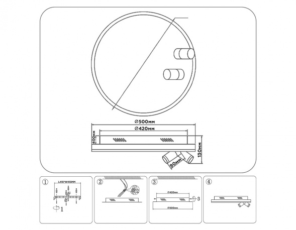 Потолочный светодиодный светильник Ambrella light Comfort LineTech FL5112