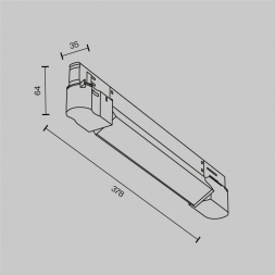 Трековый светодиодный светильник Maytoni Technical Basis TR196-3-10W4K-B