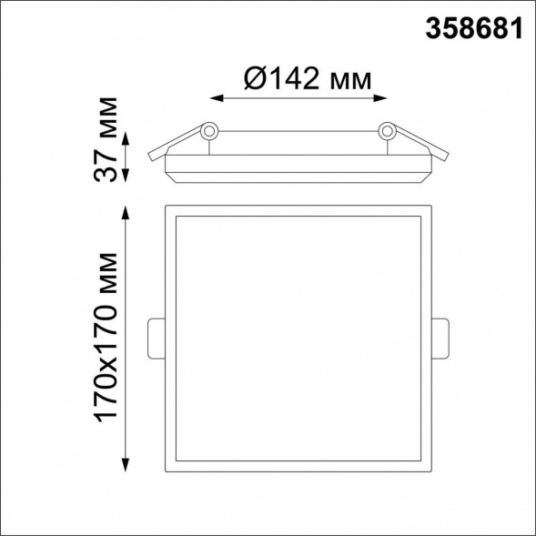 Встраиваемый светодиодный светильник Novotech Spot Pandora 358681