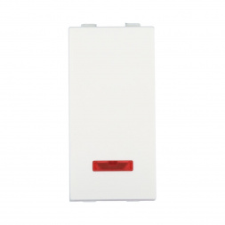 Переключатель LK Studio с двух мест, с индикатором 45х22,5мм (схема 6L) 16 A, 250 B (белый) LK45 850404-1