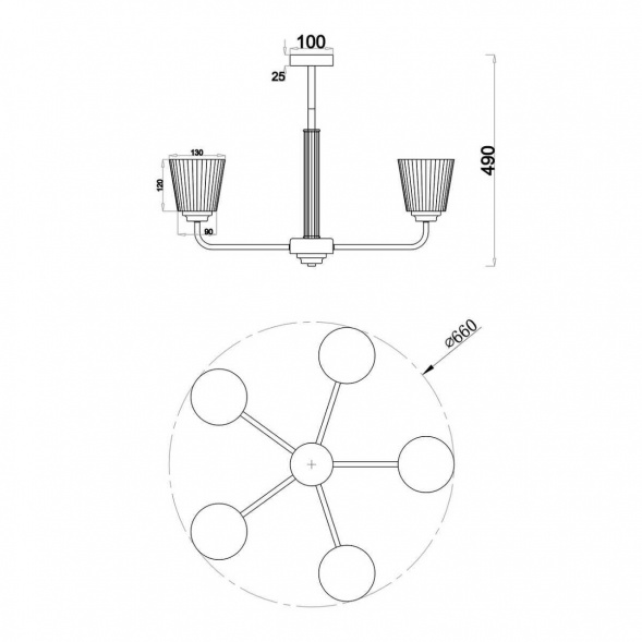 Потолочная люстра Escada NOBLE 685/5PL