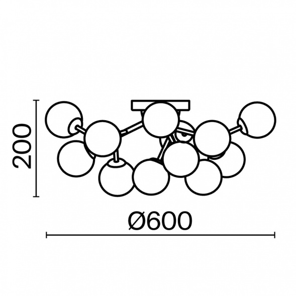 Потолочная люстра Maytoni Dallas MOD545CL-12BS