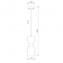 Подвесной светильник Eurosvet Tandem 50118/1 латунь