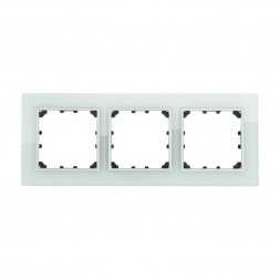 Рамка LK Studio 3-постовая из натурального светлого стекла LK60 864311-1