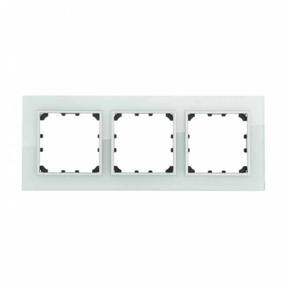 Рамка LK Studio 3-постовая из натурального светлого стекла LK60 864311-1