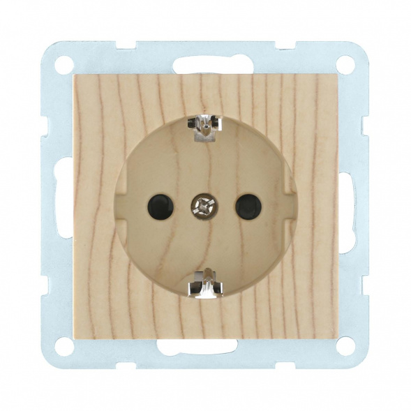 Розетка LK Studio с з/к, со шторками (сосна) LK60 863225-1