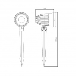 Ландшафтный светодиодный светильник Arte Lamp Elsie A1127IN-1BK
