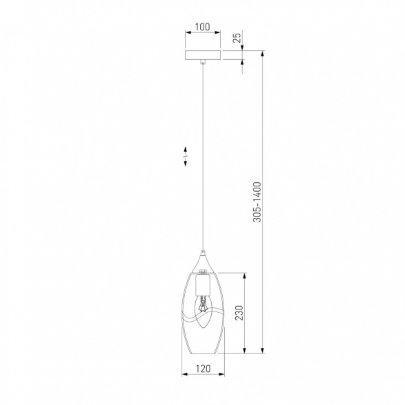 Подвесной светильник Eurosvet Lotus 50222/1 голубой