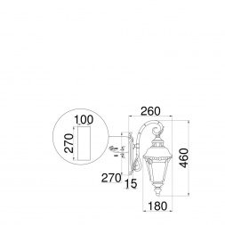 Уличный настенный светильник Maytoni Goiri O029WL-01BZ