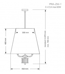 Подвесной светильник KUTEK MOOD Prato PRA-ZW-1(ZM)