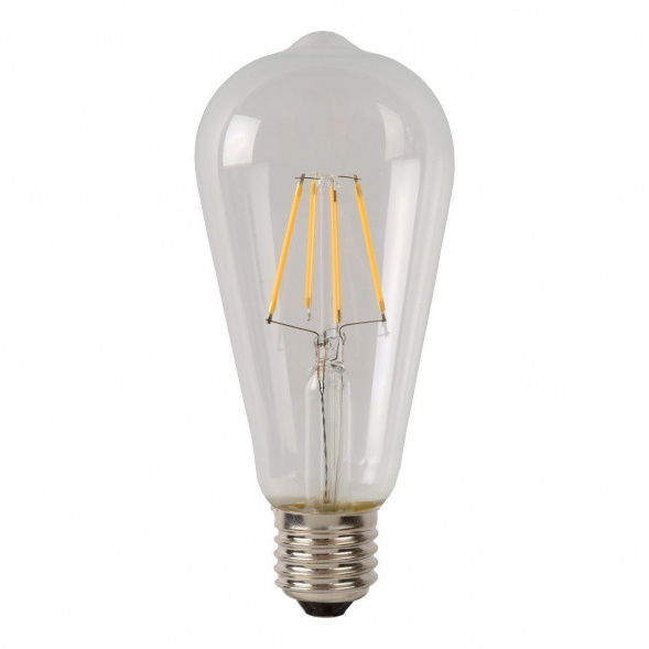 Лампа светодиодная диммируемая Lucide E27 5W 2700K прозрачная 49015/05/60