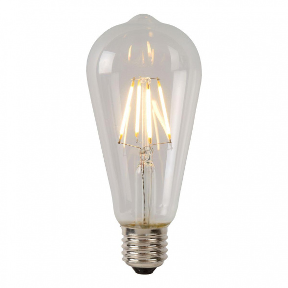 Лампа светодиодная диммируемая Lucide E27 5W 2700K прозрачная 49015/05/60