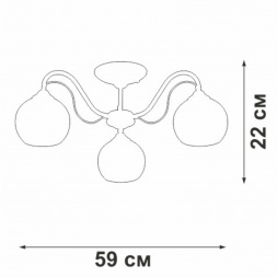 Потолочная люстра Vitaluce V3948-0/3PL