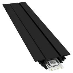 Профиль накладной с рассеивателем черный 1м. Apeyron 08-07-Ч
