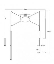 Подвесная светодиодная люстра Lucide Lorenz 74403/06/30
