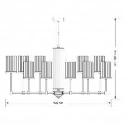 Подвесная люстра KUTEK MOOD Empoli Ryfel EMP-ZW-10(N)R
