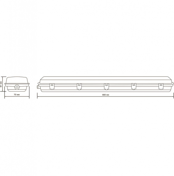 Потолочный светильник Gauss СПП-Т8-G13 Industry 909410160