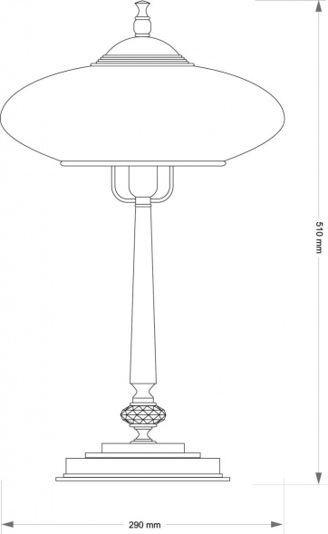 Настольный светильник KUTEK San Marino Klosz SAN-LG-1(P)CR