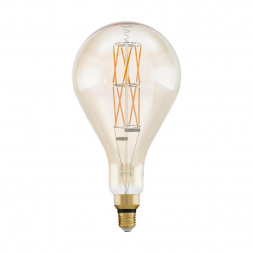 Лампа светодиодная филаментная диммируемая Eglo E27 8W 2100К янтарь 11686