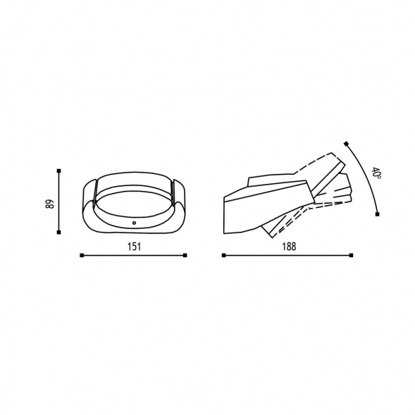 Уличный настенный светодиодный светильник Elvan PJ-1506-8.3W-WW-Gr