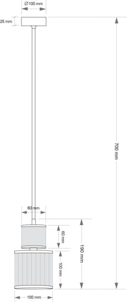 Подвесной светильник KUTEK ERBA ERB-ZW-1(ZM/2)T