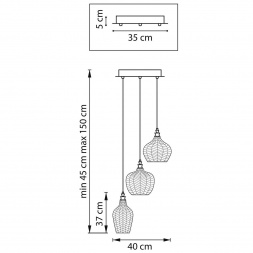 Подвесная люстра Lightstar Rocco 793236