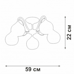 Потолочная люстра Vitaluce V3948-0/5PL
