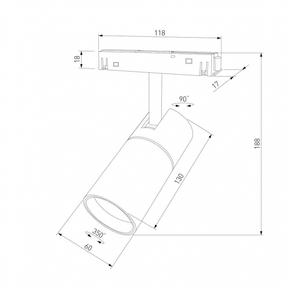 Трековый светодиодный светильник Elektrostandard Slim Magnetic Kars 85524/01 a069471