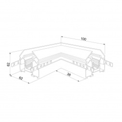 Коннектор угловой для шинопровода Elektrostandard Slim Magnetic 85124/00 a062151