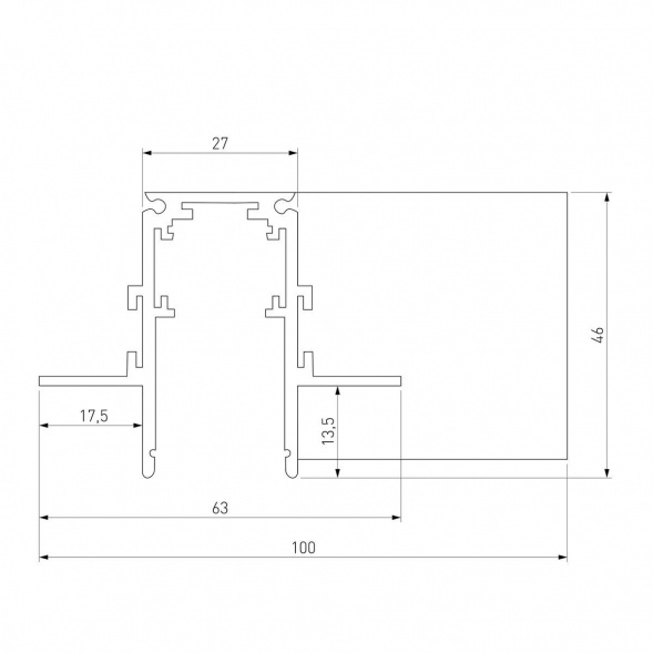 Коннектор L-образный Elektrostandard Slim Magnetic 85212/00 a067500