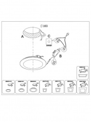 Встраиваемый светодиодный светильник Lucide Brice-Led 28907/30/31