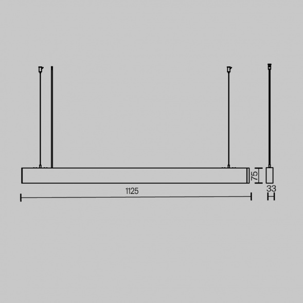 Подвесной светодиодный светильник Maytoni Technical Pendant Basis P051PL-36W2.7-6K-W