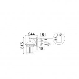 Уличный настенный светильник Maytoni Salamanca O031WL-01BR