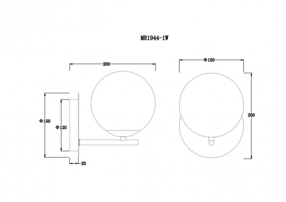 Бра MyFar Aerton MR1944-1W