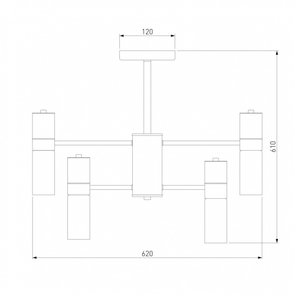 Подвесная люстра Eurosvet Tesoro 70125/6 черный