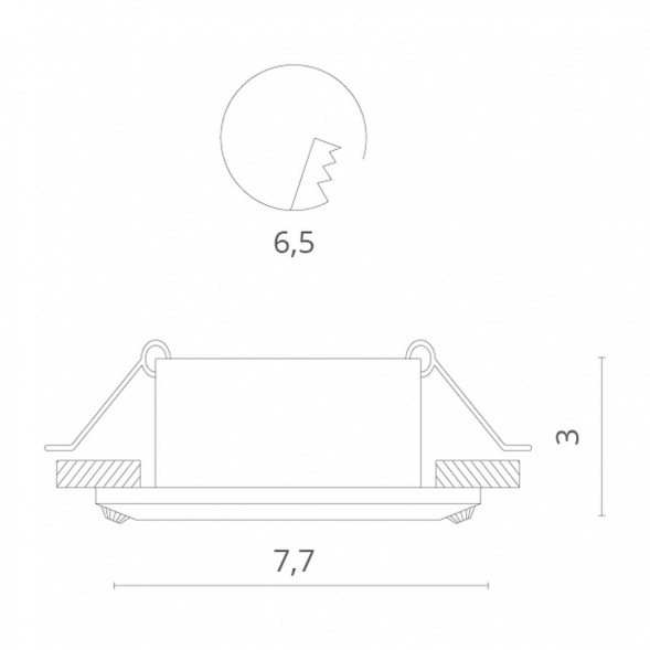Встраиваемый светильник Divinare Gianetta 1405/03 PL-1