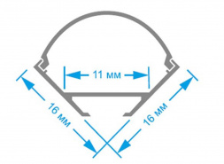 Профиль угловой накладной с рассеивателем серебро 1м Apeyron 08-08