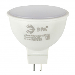 Лампа светодиодная ЭРА GU5.3 5W 4000K матовая LED LED MR16-5W-840-GU5.3 R Б0049639
