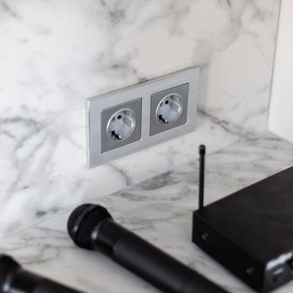 Рамка на 2 поста Werkel Aluminium алюминий W0021706 4690389158032