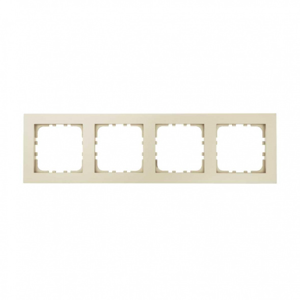Рамка 4-постовая LK Studio (бежевый матовый) LK80 FLAT, 844402-1