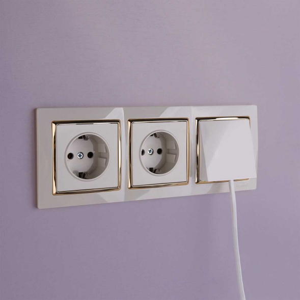 Розетка с заземлением Werkel слоновая кость W1171003 4690389155741