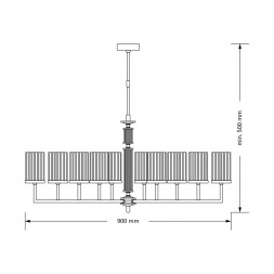 Подвесная люстра KUTEK MOOD Artu Ryfel ART-ZW-10(Z)R