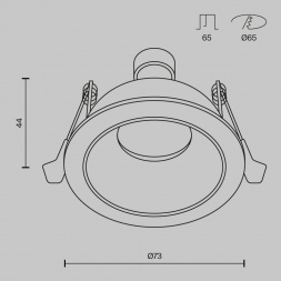 Встраиваемый светильник Maytoni Technical DL126-GU10-WB