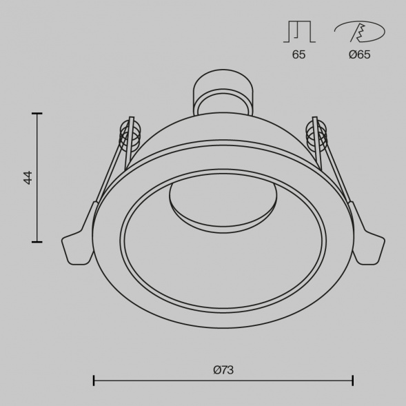 Встраиваемый светильник Maytoni Technical DL126-GU10-WB