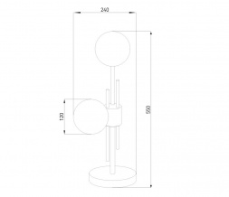 Настольная лампа Eurosvet Volver 01383/2 латунь